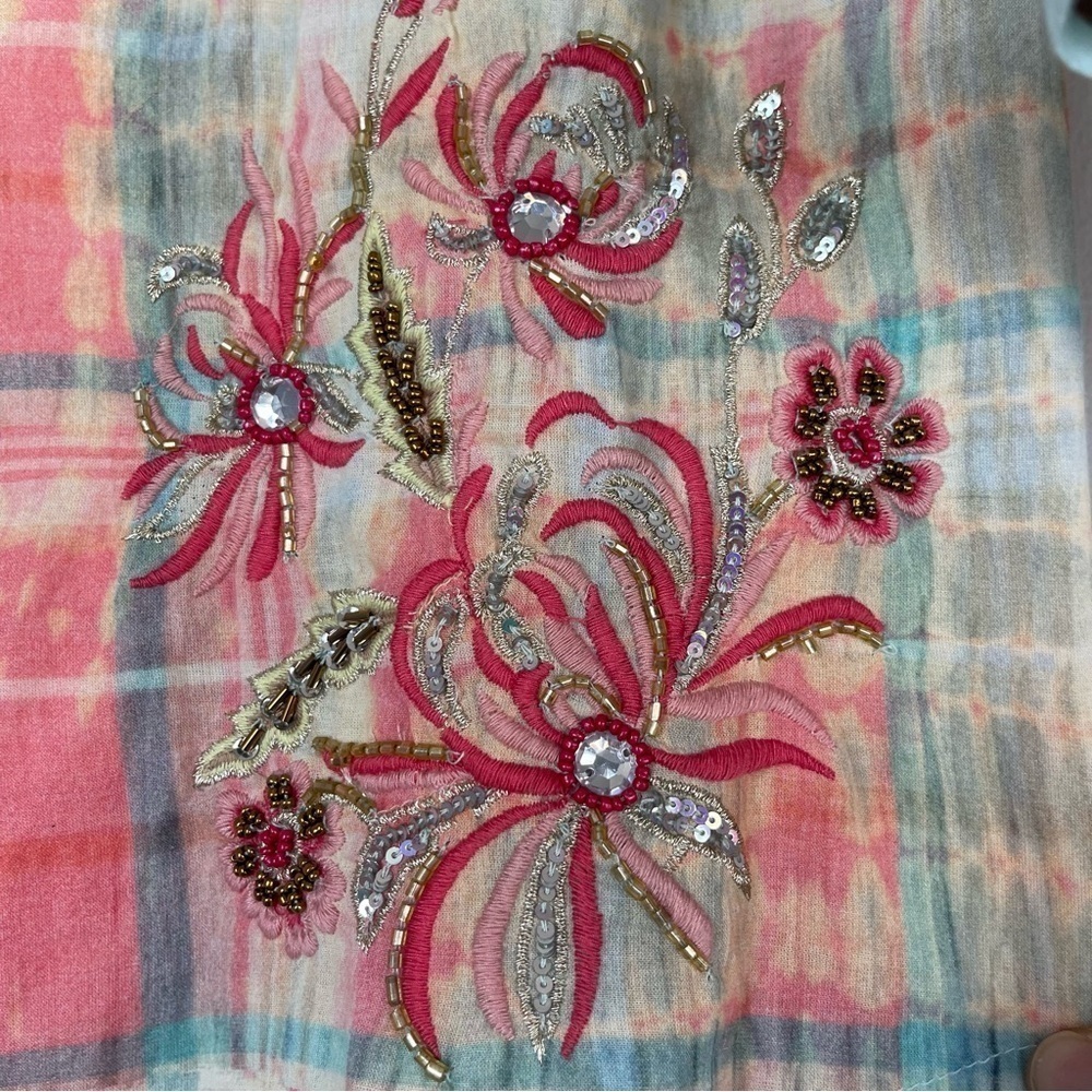 NWT Soft Surroundings Descansa Tunic Mixed Print Embroidered Size Large - Picture 4 of 14